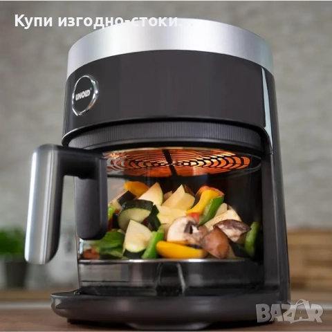 БЕЗ ТЕФЛОН - Стъклен Фритюрник Unold Air Fryer Glas