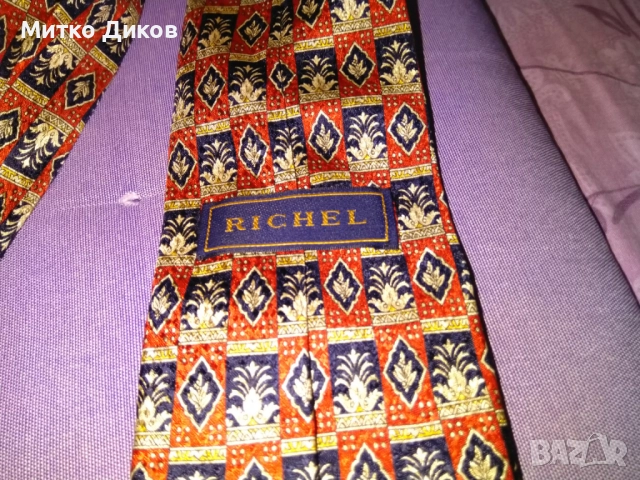 Richel J.G. Mayer Hand made in Spain tie вратовръзка нова маркова100% коприна маде ин Spain, снимка 4 - Други - 51766228