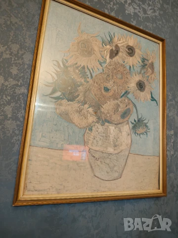 Картина слънчогледи стъкло , снимка 3 - Картини - 51068241