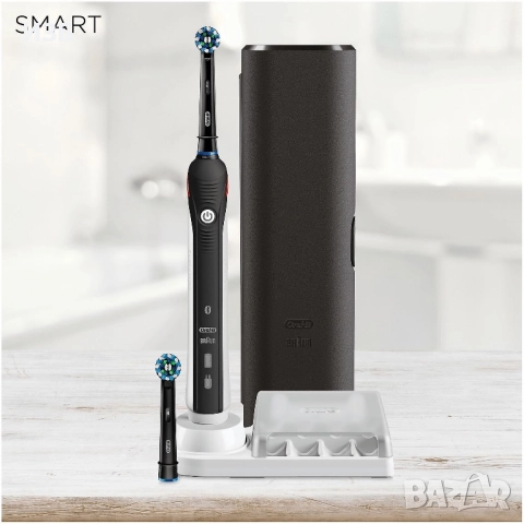 Електрическа четка за зъби Oral-B Smart 4 4500 Black Edition, Черна, снимка 5 - Друга електроника - 51436193