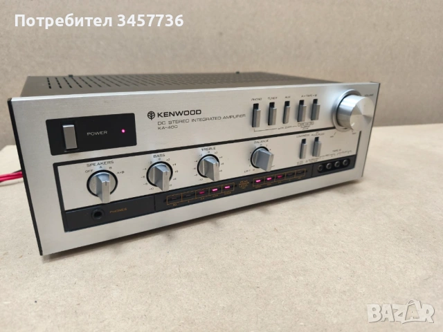 Винтидж Японски Стерео Усилвател Kenwood KA-400, снимка 3 - Ресийвъри, усилватели, смесителни пултове - 53105120