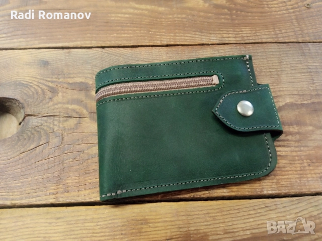 Ръчно изработен мъжки кожен портфейл , снимка 4 - Портфейли, портмонета - 51929540