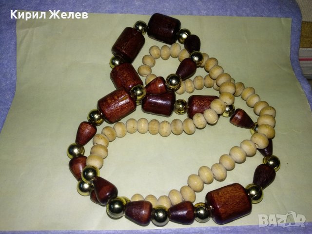 СТРУГОВАН ДЪРВЕН АРТ ГЕРДАН ЛЯТНО ХИПАРСКО ХЕНД МЕЙД БИЖУ 34667, снимка 3 - Колиета, медальони, синджири - 39177180