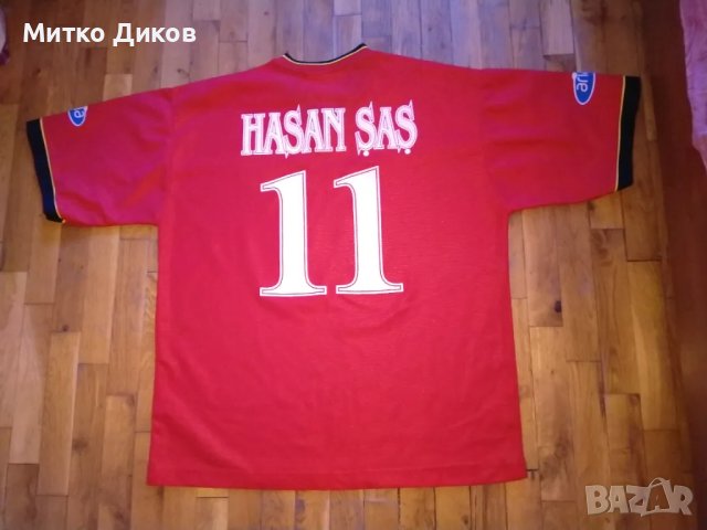 Тениска на Галата Сарай домакини 2001-2002 Лото №11Hasan Sas размер Л, снимка 5 - Футбол - 48572323