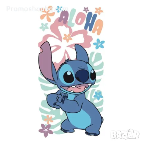 Плажна кърпа Лило и Стич, 70х140 см, 100% памук