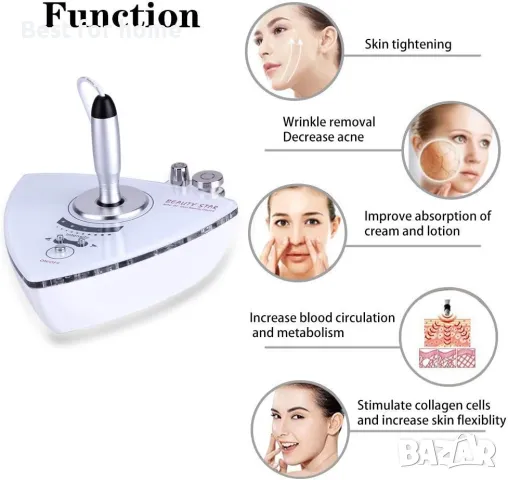 Уред за радиочестотен лифтинг Beauty star mini RF, снимка 3 - Козметични уреди - 47327203