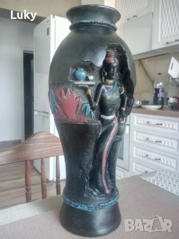 Предлагам за продажба.Декоративна,стара и изключително красива,африканска ваза ., снимка 3 - Антикварни и старинни предмети - 41338985