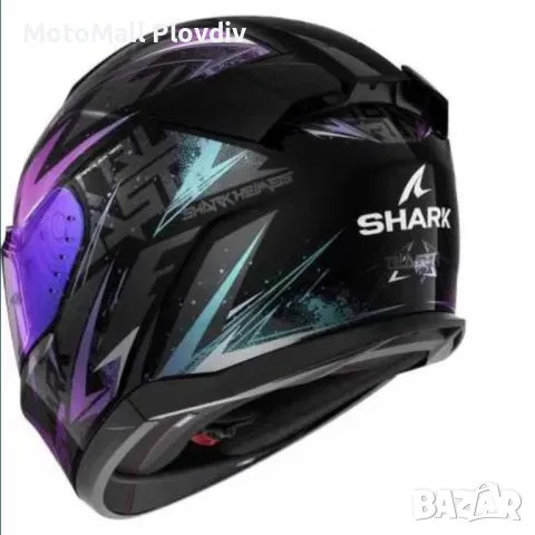 Ново! Каска shark d-skwal 3 blast-r GLOSS VIOLET, снимка 3 - Аксесоари и консумативи - 49161450