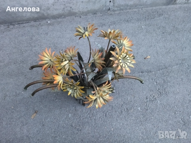 Букет метални цветя, снимка 2 - Декорация за дома - 52158969