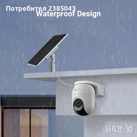 Външна Wi-Fi Безжична IP камера AI Ezviz соларна акумулаторна, снимка 7 - IP камери - 52102143
