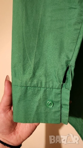 Зелена оверсайз риза Jil Sander, снимка 5 - Ризи - 52828343