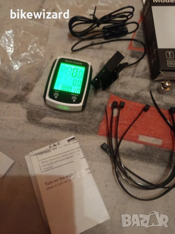 Велосипеден компютър, скоростомер с LCD дисплей и термометър – водоустойчив НОВ, снимка 3 - Аксесоари за велосипеди - 53250070