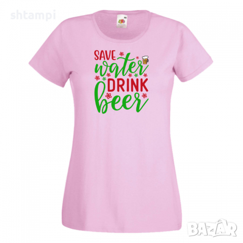 Дамска тениска Save Water Drink Beer,Празник,Бира,Бирфест,Beerfest,Подарък,Изненада, снимка 10 - Тениски - 36374623