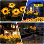 Градинска LED лампа със соларен панел Слънчоглед - КОД 4161, снимка 10