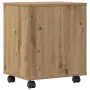 vidaXL Стойка за принтер Дъб артизан 41 x 32 x 48 см, снимка 6