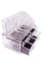 Функционален прозрачен органайзер за гримовев две части., снимка 2