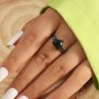 Дамски пръстен с черно злато, снимка 1 - Пръстени - 41222207