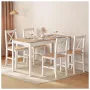 ПРОМОЦИЯ К-т трапезна маса с 4 стола от борова дървесина 10QDLC023-WT, снимка 3