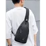 Текстилна мъжка чанта в черно X000WJ7AVJ, снимка 2