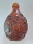 Старо китайско шишенце за емфие/червен кехлибар 18- 19век Cherry Amber Snuff Bottle 