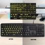 Светещи стикери с голям размер за клавиатура за лаптоп, QWERTY, снимка 4