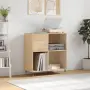 vidaXL Шкаф за винилови плочи сонома дъб 84,5x38x89 см инженерно дърво, снимка 2