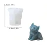 3D Малко Коте котка лисиче силиконов молд форма фондан свещ гипс шоколад декор смола, снимка 1