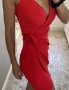 СТРАХОТНА червена рокля по тялото тип "прегърни ме", снимка 3