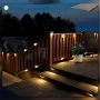 Комплект от 4 броя соларни LED лампи за стълби и огради – Водоустойчиви IP44, топла светлина, снимка 10