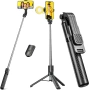 125 см екстра дълъг преносим телескопичен селфи стик с подвижно дистанционно, снимка 1