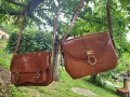 Dickens collection ЕСТЕСТВЕНА кожа кафява чанта (250$ в интернет), снимка 2