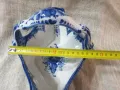 Порцеланова авторска бонбониера,фруктиера,кошница Гжель, снимка 6