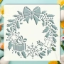 Коледен Венец стенсил шаблон спрей торта украса сладки Scrapbooking, снимка 1