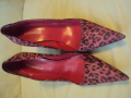 Дамски маркови обувки  висок ток от естествен велур ФИОРАНГЕЛО, снимка 1