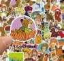 50 бр Скуби Ду Scooby Doo самозалепващи лепенки стикери украса декор картонена торта ръчна изработка, снимка 3