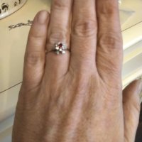 Нов сребърен пръстен с рубин и цирконий  НАМАЛЕНИЕ, снимка 2 - Пръстени - 41738404