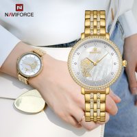 Дамски часовник NAVIFORCE Gold/Silver 5017 GW., снимка 2 - Дамски - 34725153