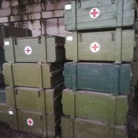 Големи Медицински военни сандъци за пчелни кошери или дървен материал , снимка 3 - Дърводелски услуги - 39314187