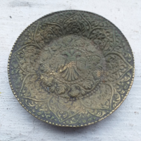 Стара чиния бронз двуглав орел, снимка 2 - Антикварни и старинни предмети - 36129107