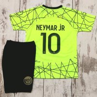 НЕЙМАР Електрик Париж псж детски екип Neymar 10 електриково зелено 2023, снимка 1 - Футбол - 41432359