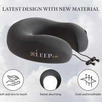 SleepCo - Възглавница за врат при пътуване + тапи за уши, маска за спане и одеяло, снимка 6 - Възглавници - 44391562