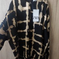 НАМАЛЕНА - ZARA нова блузка 100 % вискоза, снимка 1 - Блузи с дълъг ръкав и пуловери - 41736913