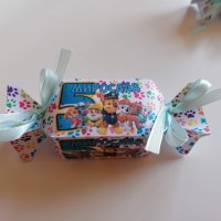 Картонена кутийка за бонбони под формата на бонбон Пес патрул, снимка 4 - Други - 40919565