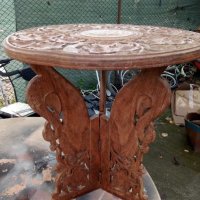 Стара декоративна  дървена маса , снимка 4 - Други ценни предмети - 42222828