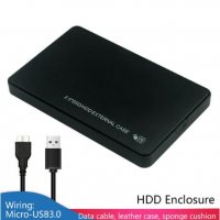 Портативна Външна Кутия за Харддиск 2.5" USB3.0 SATA HDD External Case SSD Box SATAIII Адаптер+Кабел, снимка 17 - Външни хард дискове - 40150379