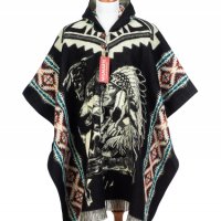 Автентичнo еквадорско унисекс вълнено пончо с индианец и вълк, различни цветове, снимка 10 - Блузи с дълъг ръкав и пуловери - 35847442