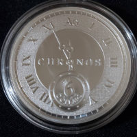 Токелау 2024 - 6 NZD – Хронос , Часовник 1 OZ – Сребърна монета, снимка 3 - Нумизматика и бонистика - 44779693