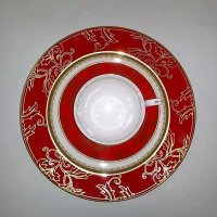 Червен комплект чинии - Лукс, за съдомиялна машина, снимка 6 - Коледни подаръци - 34808251