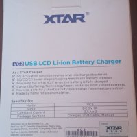 Оригинални зарядни Xtar VC2 / VC2S за 16340 18650 CR123A 26650 Liion li-Ion , снимка 3 - Батерии, зарядни - 41832849