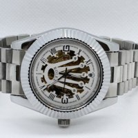 Мъжки луксозен часовник Rolex Crown 👑 Skeleton, снимка 7 - Мъжки - 41554683